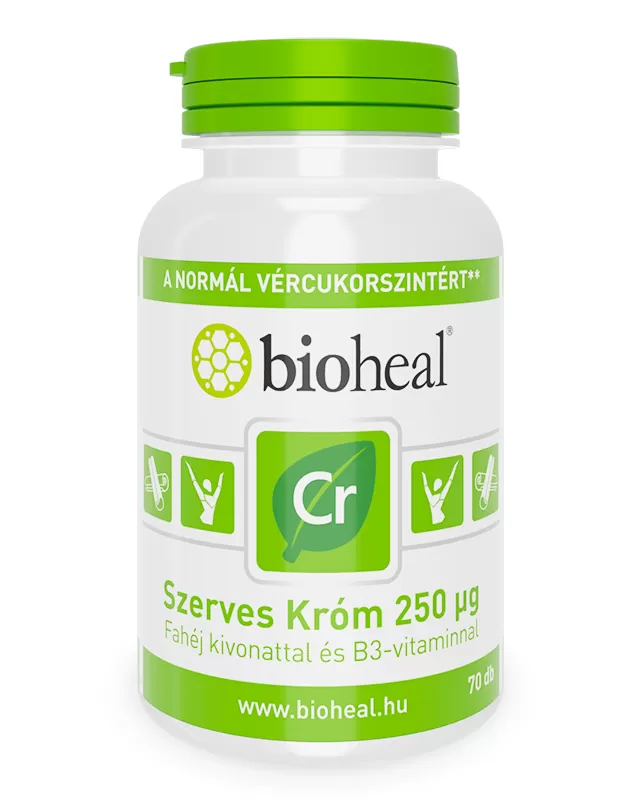 Liliom Patika - Bioheal szerves természetes króm fahéj b3 tabletta 70x