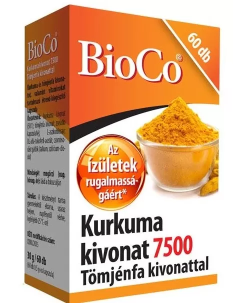 Liliom Patika - Bioco kurkuma tömjénfa kivonat kapszula  60x