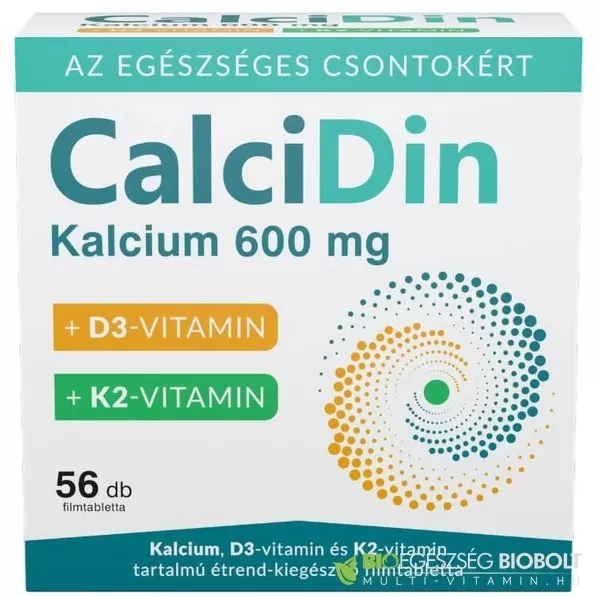 Liliom Patika - Calcidin kalcium d3 k2 étrendkiegészítő filmtabletta  56x