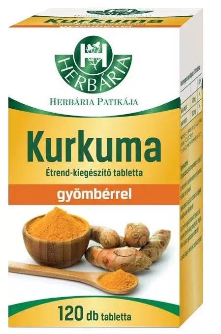 Liliom Patika - Herbaria kurkuma-gyömbér tabletta 120x